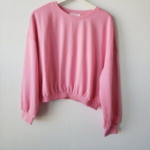Elodie elastic womens sweatshirt size S Waist pink long sleeve